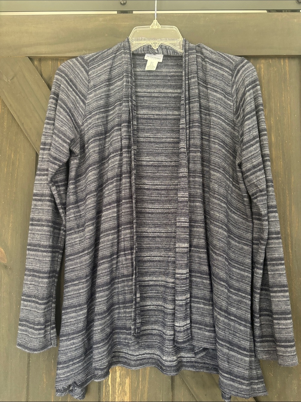 Motherhood Maternity Striped Open-Front Cardigan - Navy